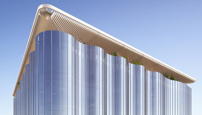 Здание бизнес-центра в кластере им. Кобзона украсят волнообразные фасады