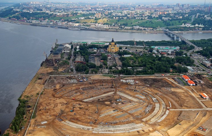 На стадионе "Нижний Новгород" началось строительство первого этажа