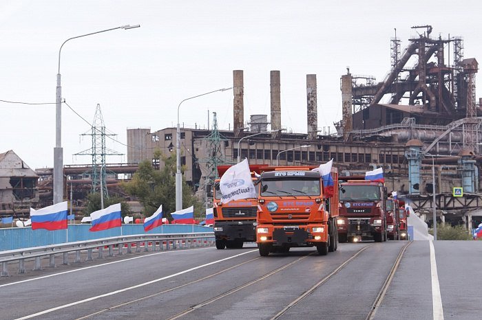 Завершен ремонт «пост-моста» вблизи металлургического комбината «Азовсталь»