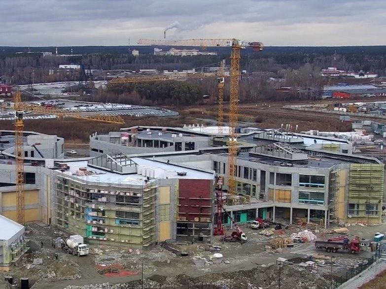 Завершены монолитные работы в трех зданиях кампуса мирового уровня УрФУ в Екатеринбурге
