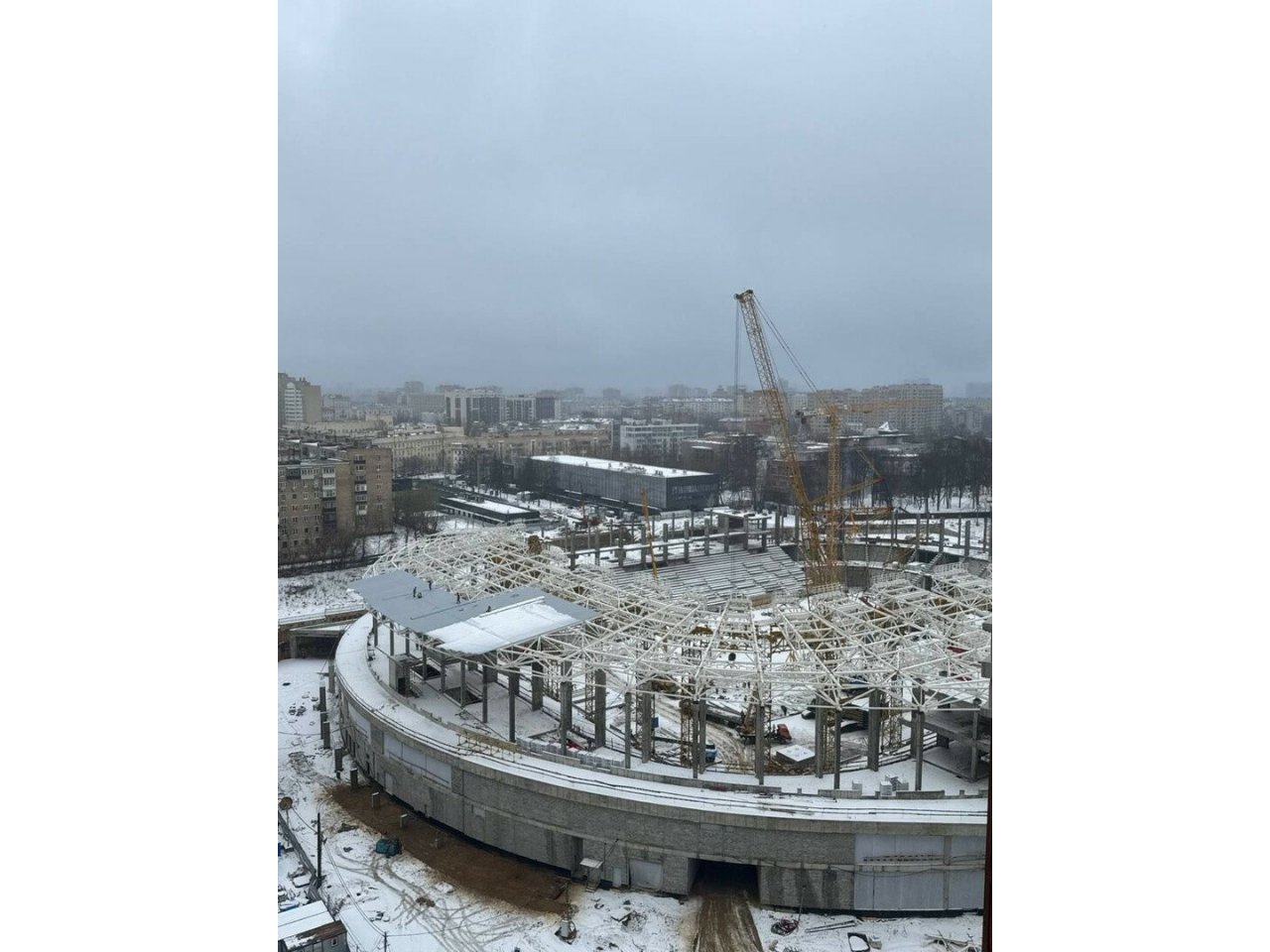 Ход строительства стадиона “Торпедо” им. Стрельцова в Москве