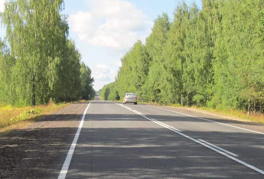 Отремонтировали 9 км трассы Солигалич – Корцово – Вонышево в Костромской области