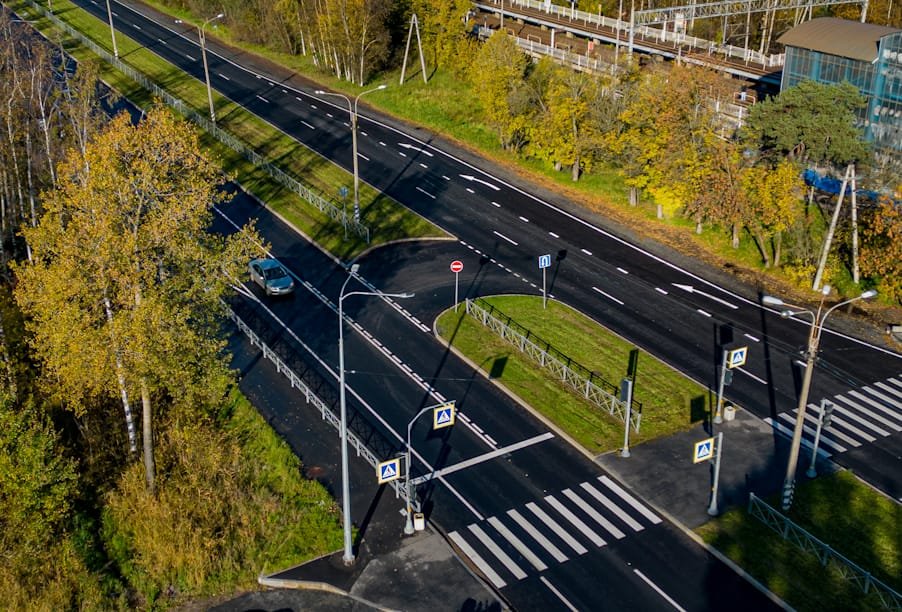 18 км Зеленогорского шоссе отремонтировали в Санкт-Петербурге