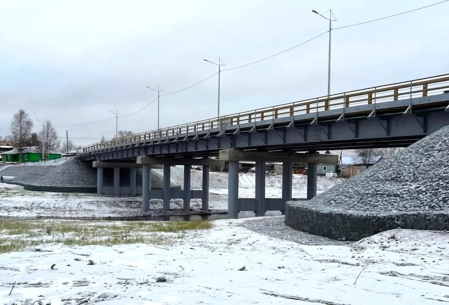 Капитально отремонтирован мост через Вонгуду в Онежском районе Архангельской области