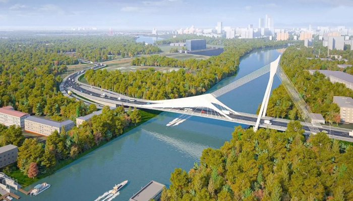 На западе столицы возведут «мост-парус» через Москву-реку